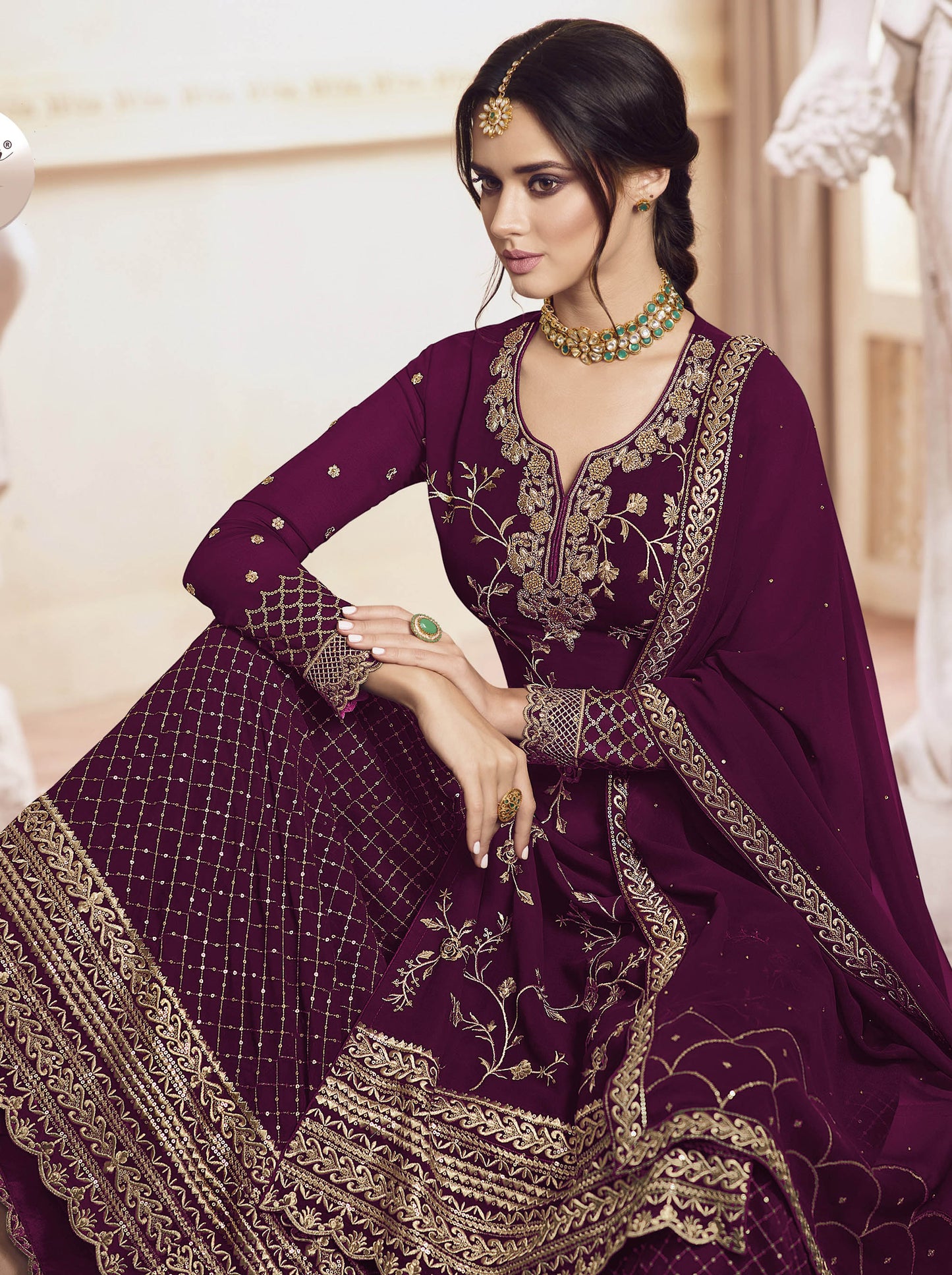 semi stitch / purple