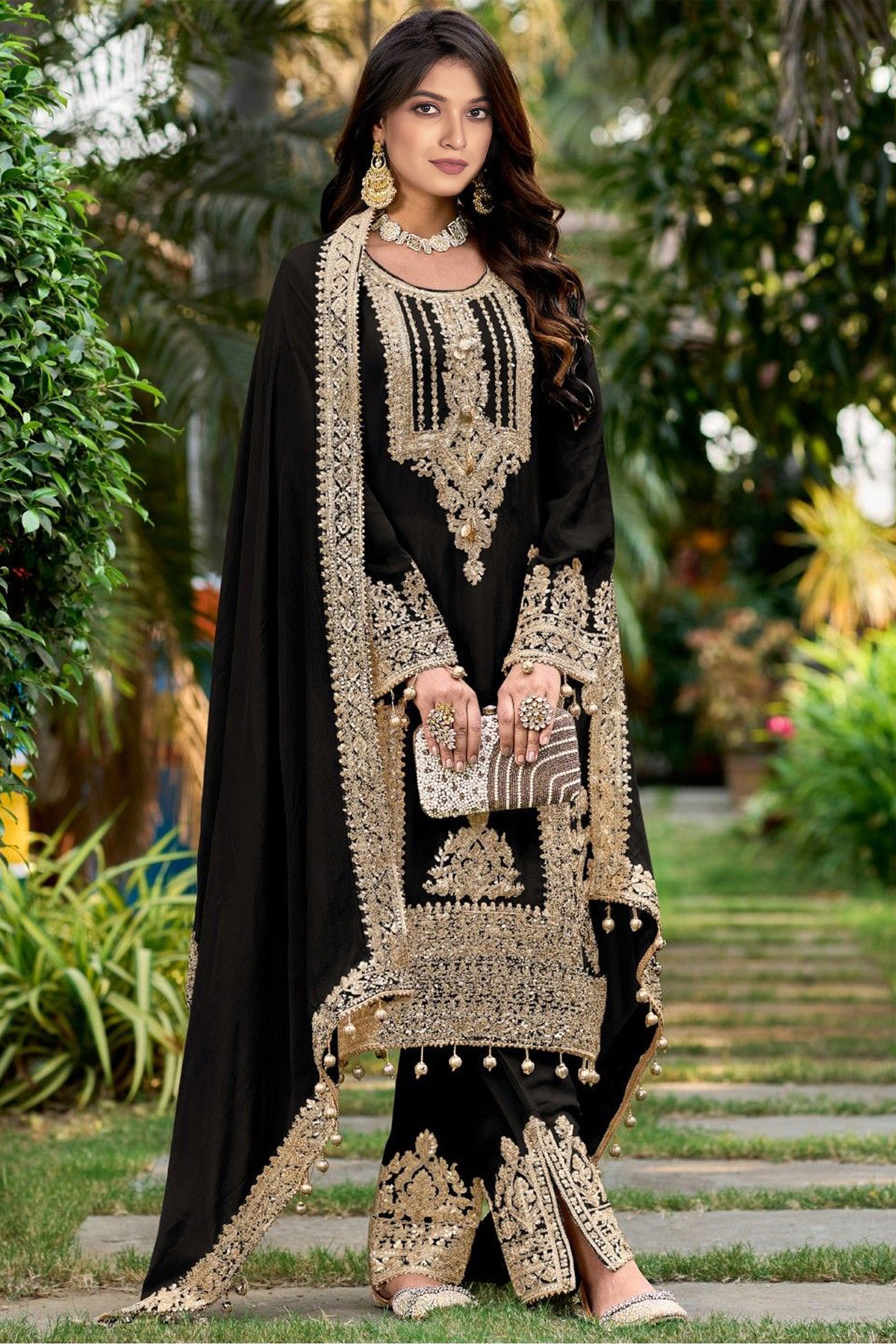 semi stitched / black