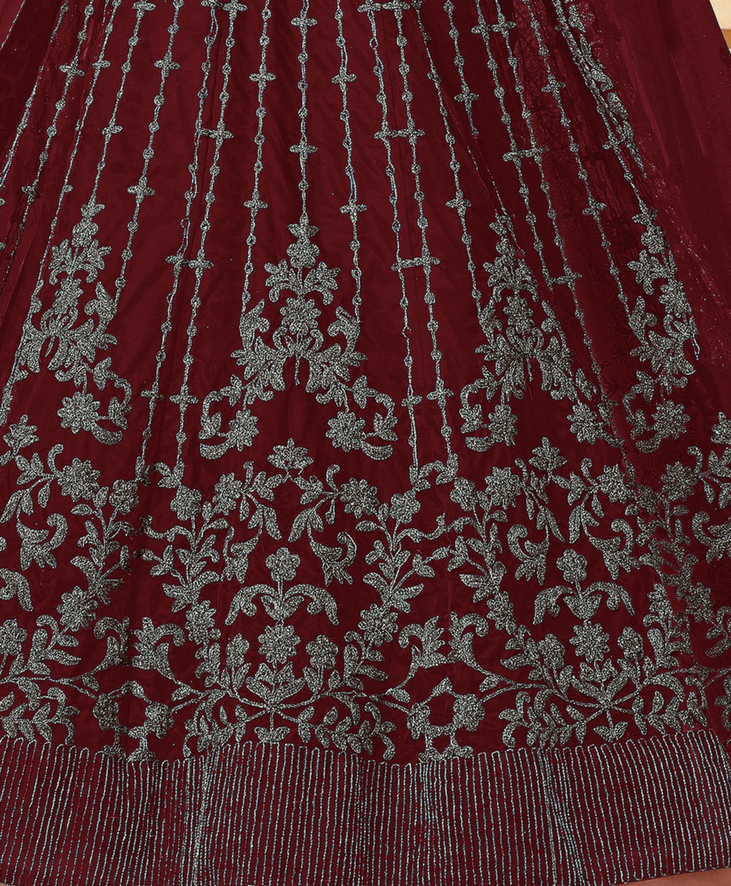 semi stitch / maroon