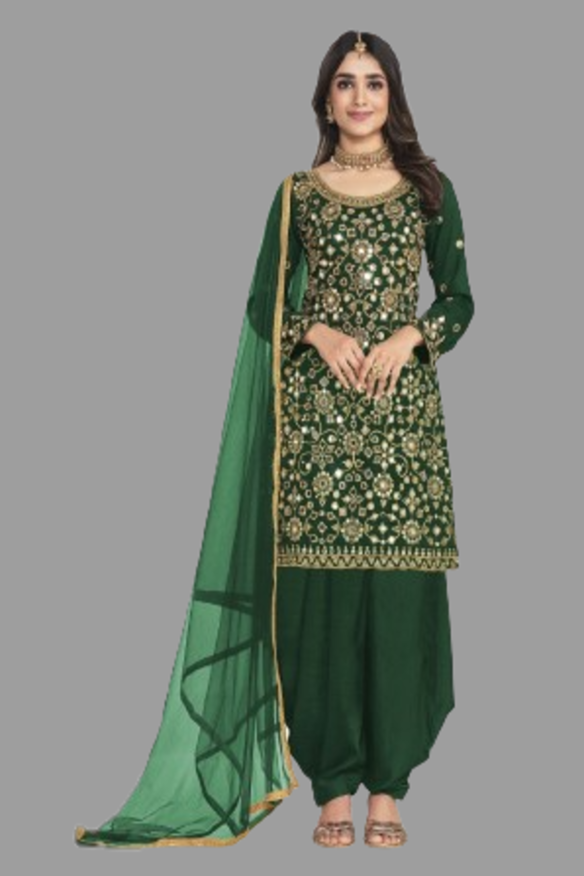 semi stitch / dark green