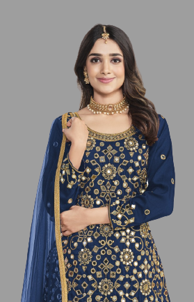 semi stitch / navy blue
