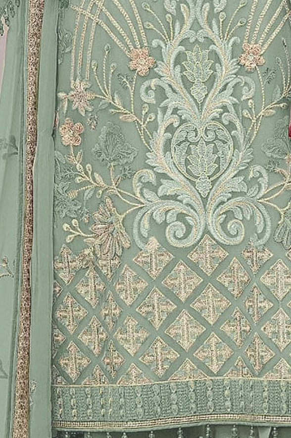 semi stitch / green