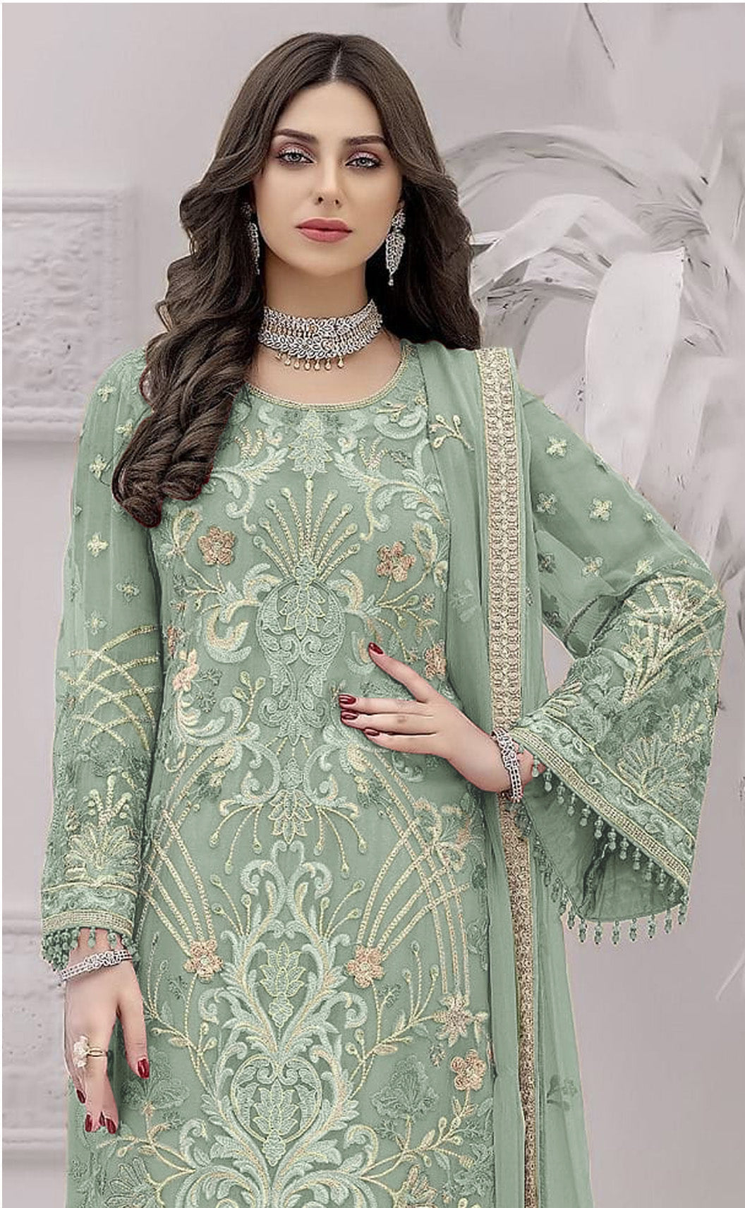 semi stitch / green