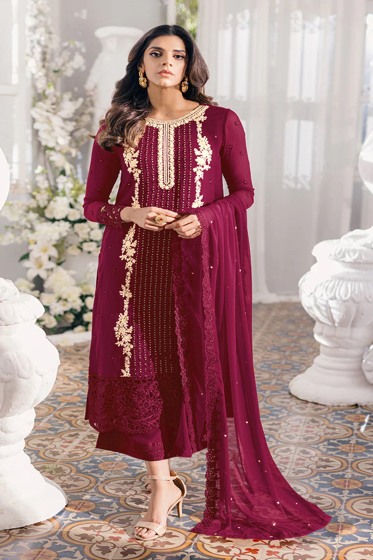 semi stitch / rani-red