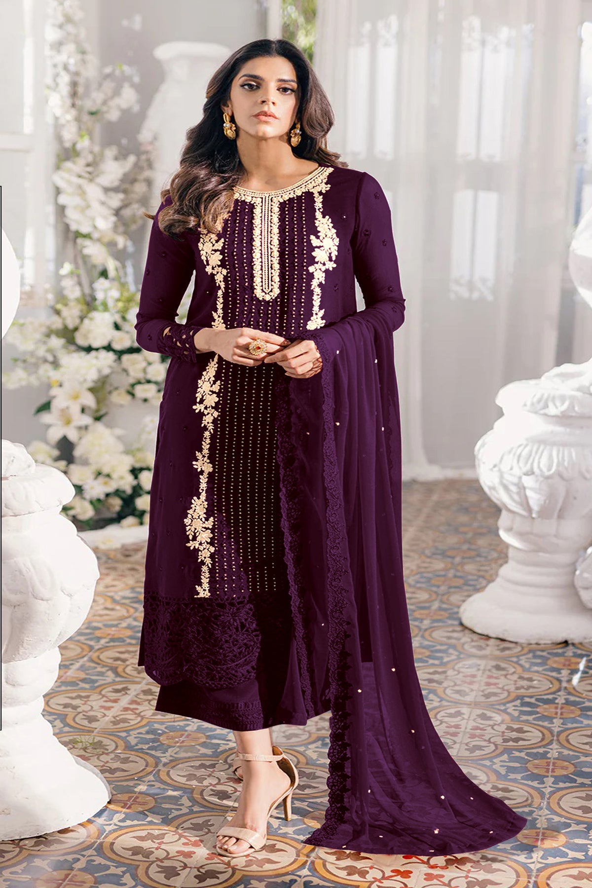 semi stitch / purple