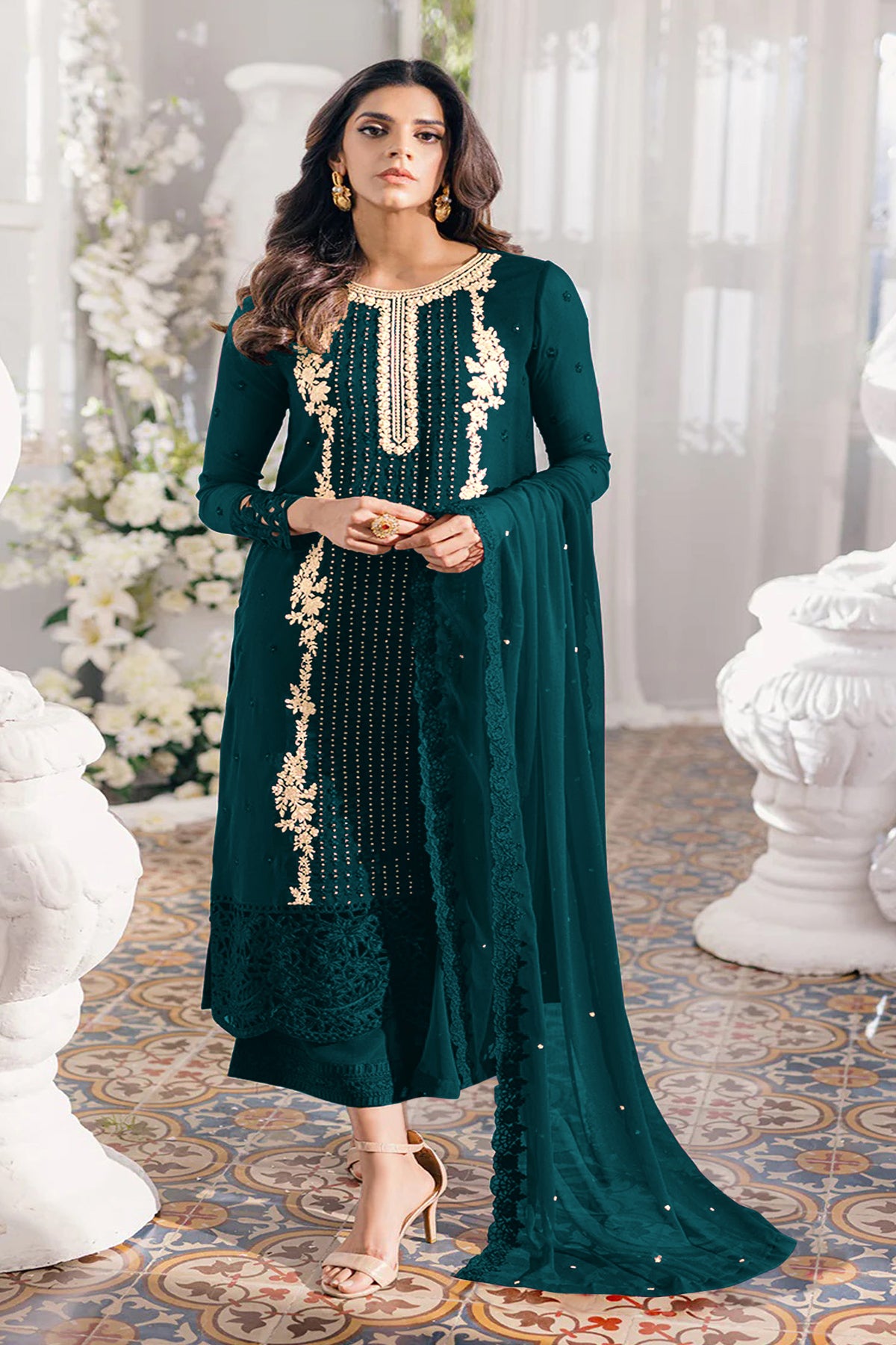 semi stitch / bottel green