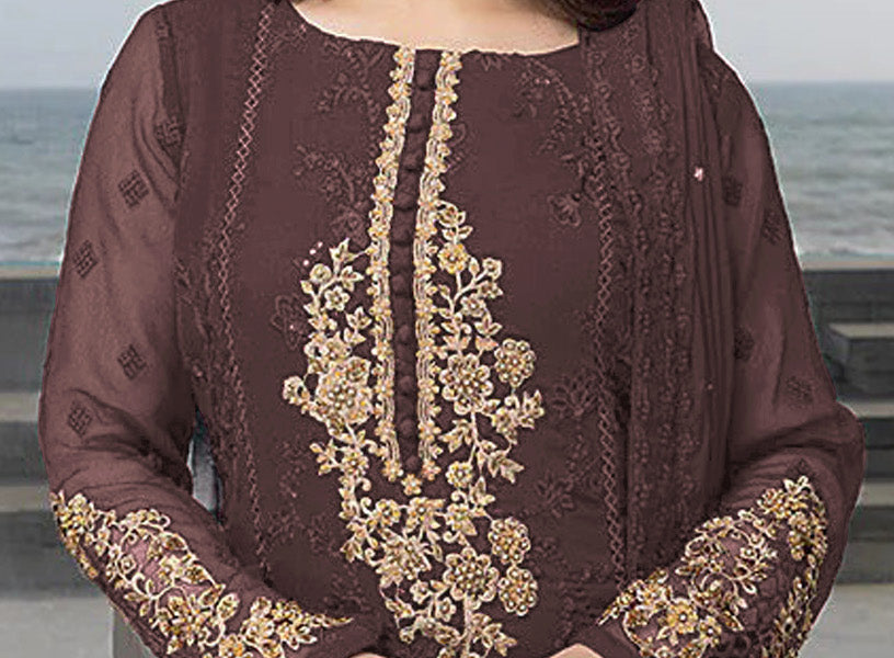 semi stitch / brown