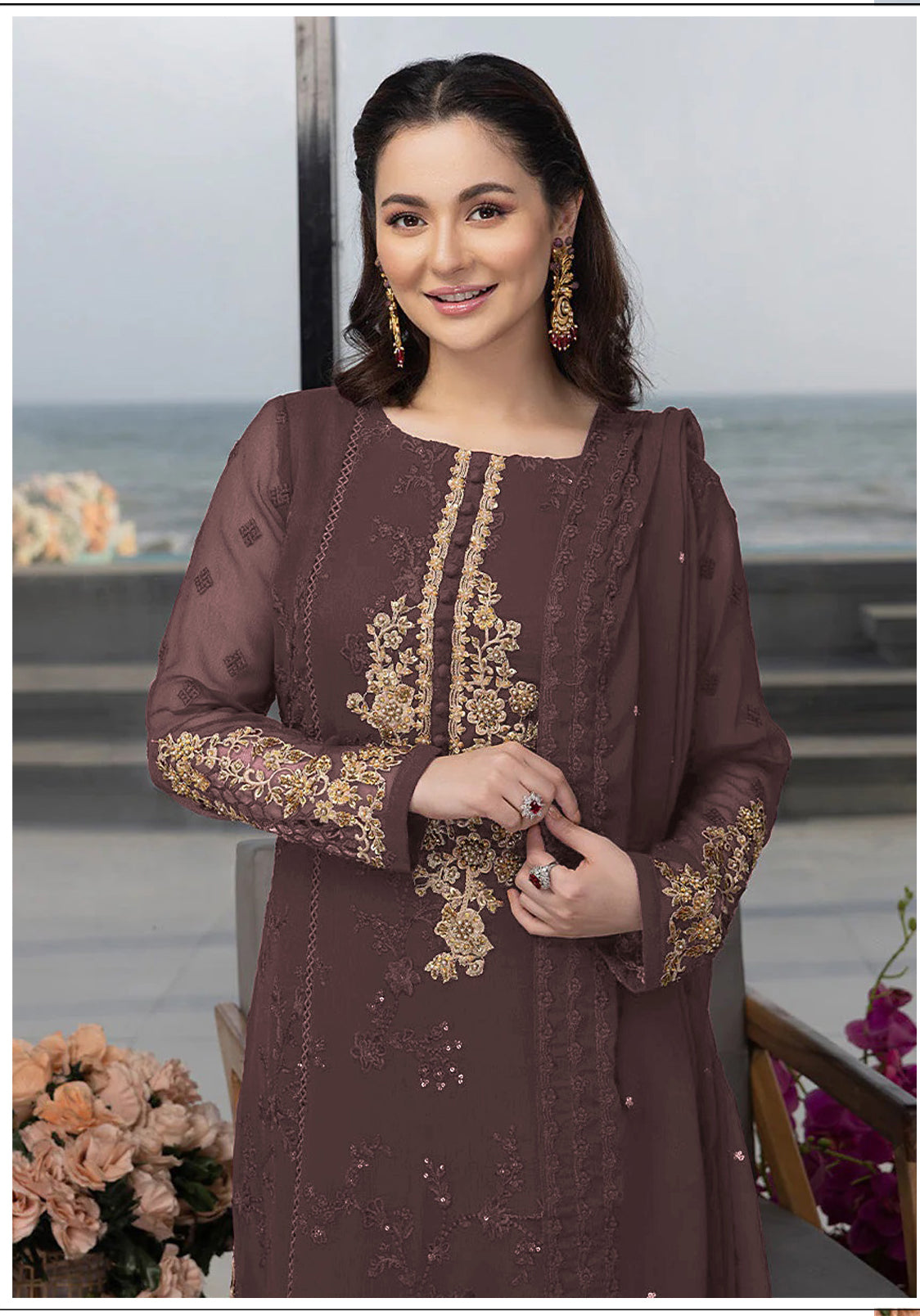 semi stitch / brown