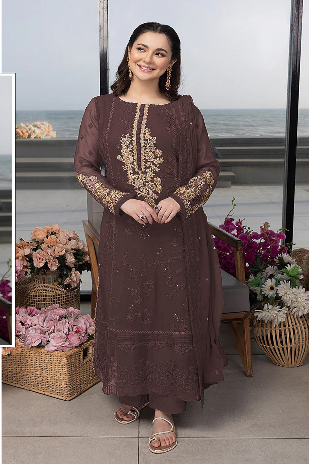 semi stitch / brown