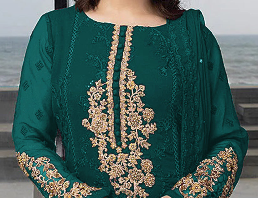 semi stitch / bottel green