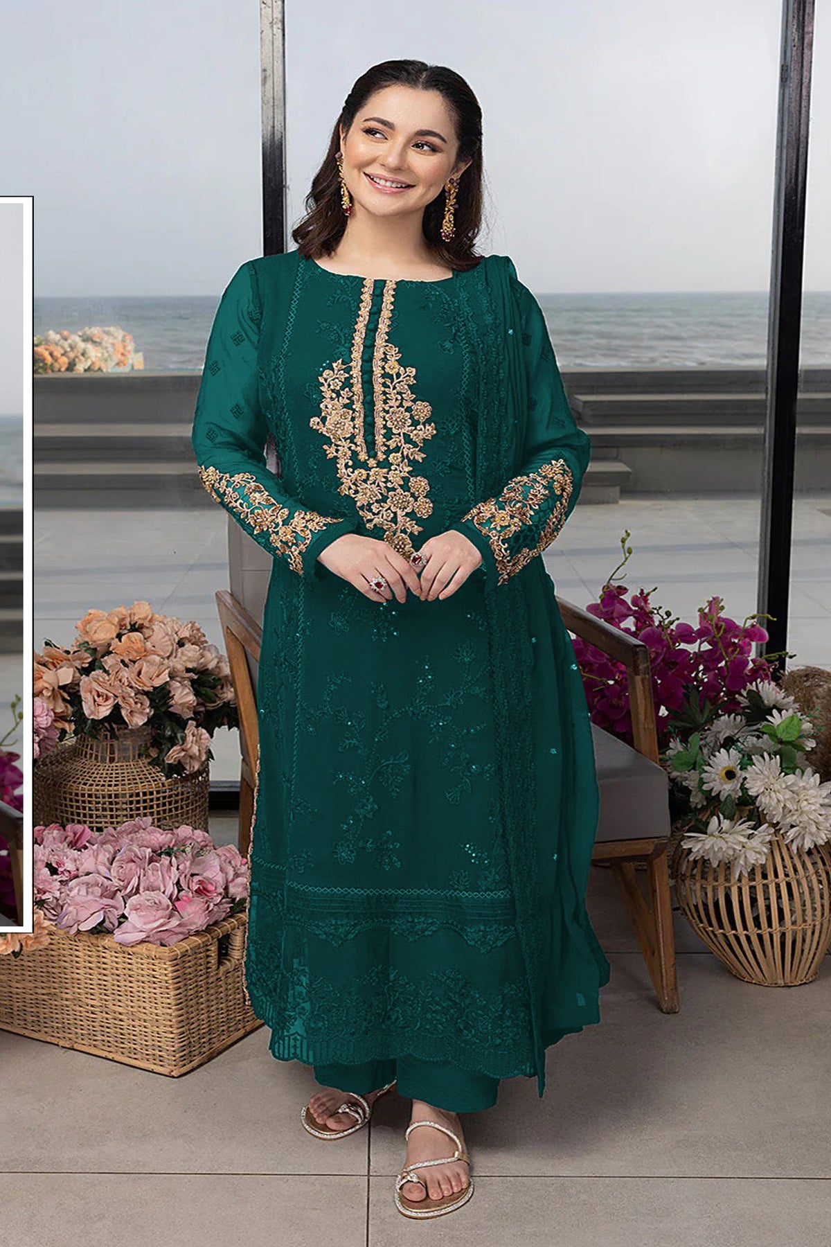 semi stitch / bottel green