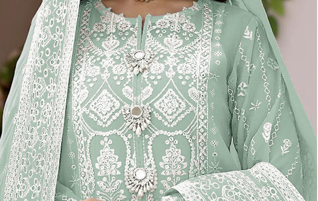 semi stitch / green