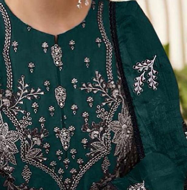 semi stitch / bottel green