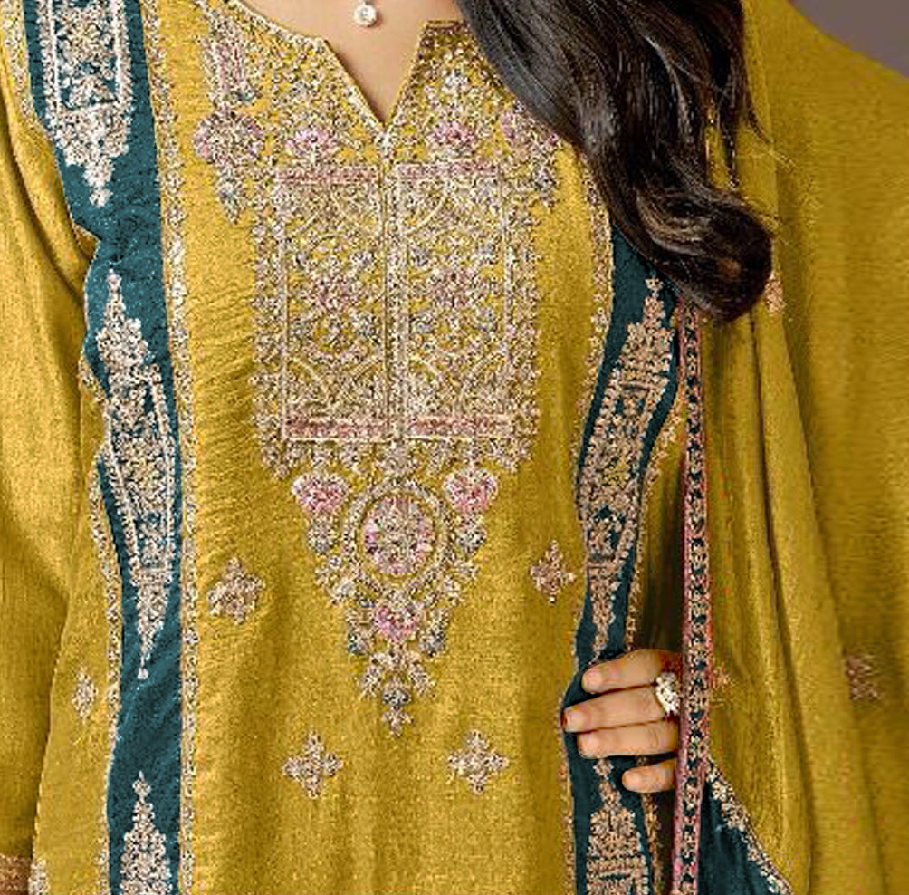 semi stitch / yellow