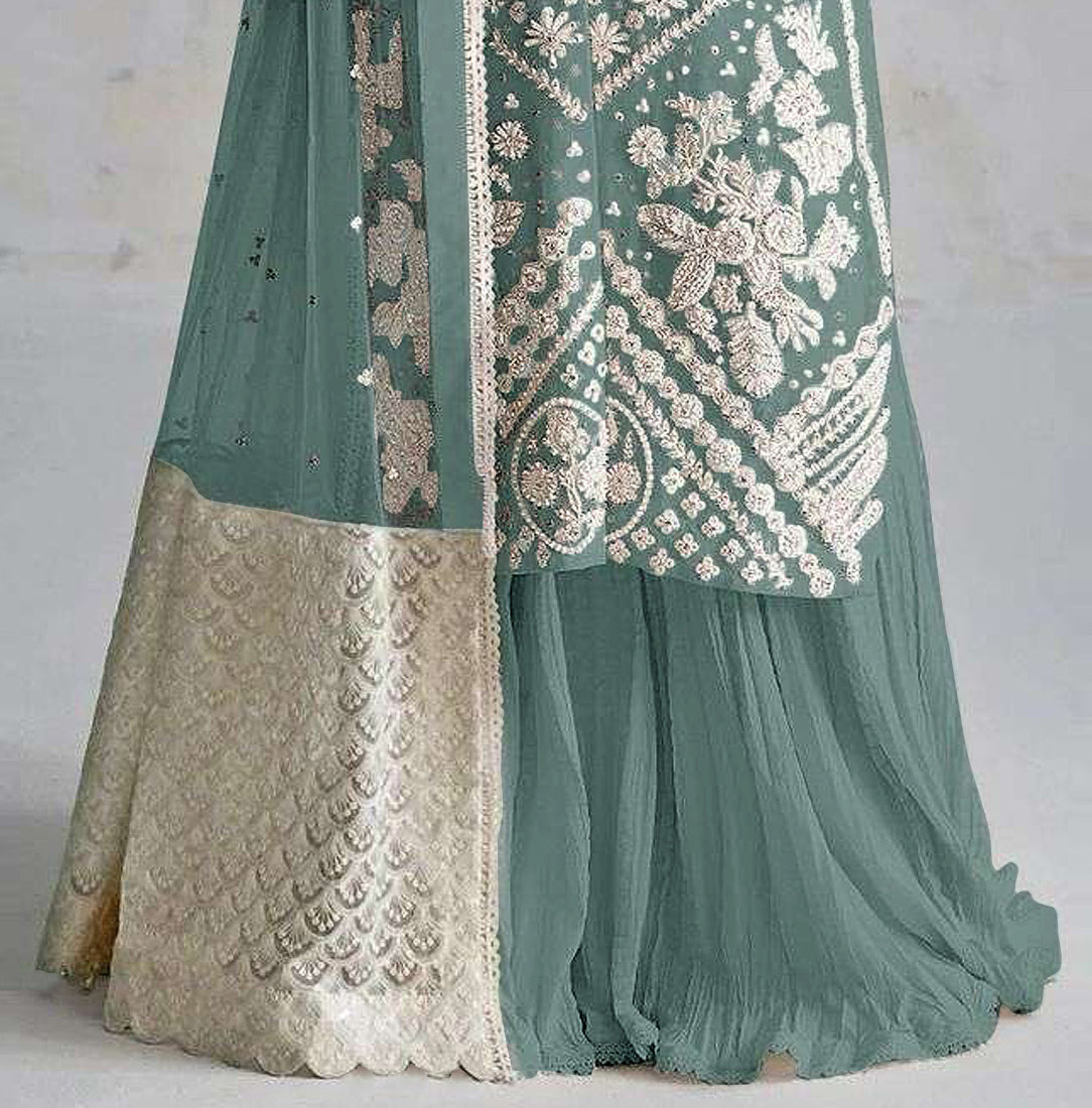 semi stitch / green