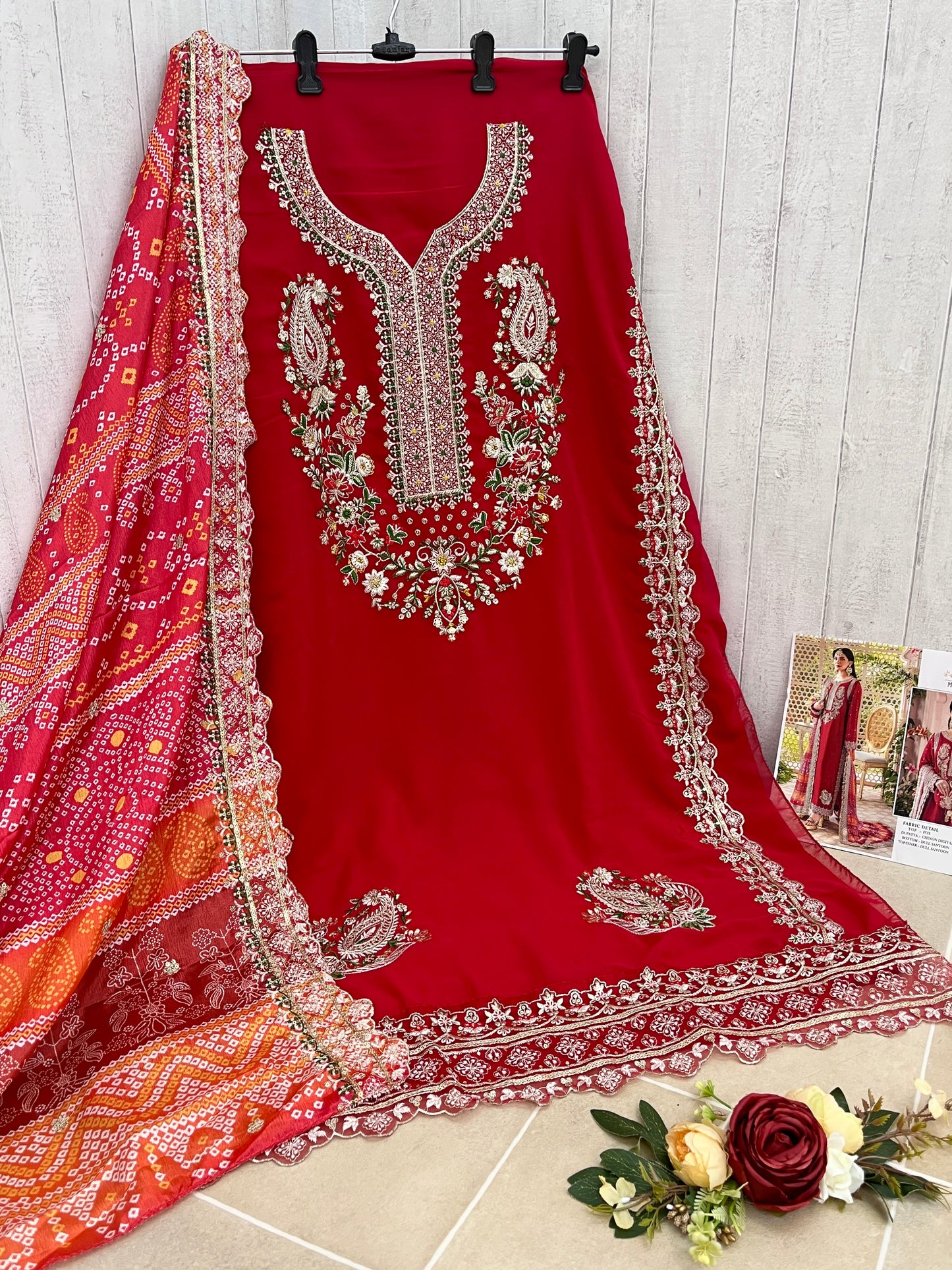 semi stitch / red