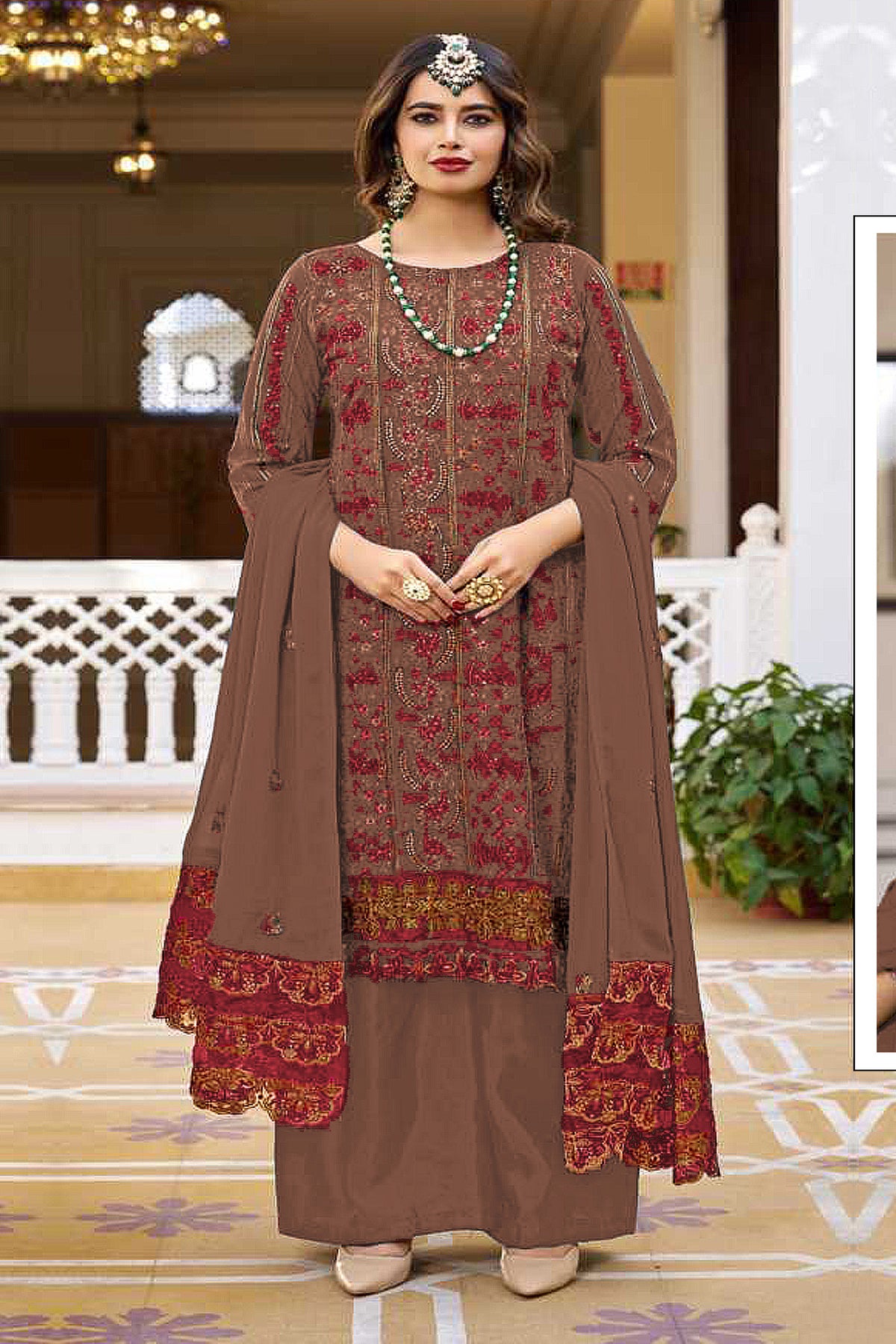 semi stitch / brown