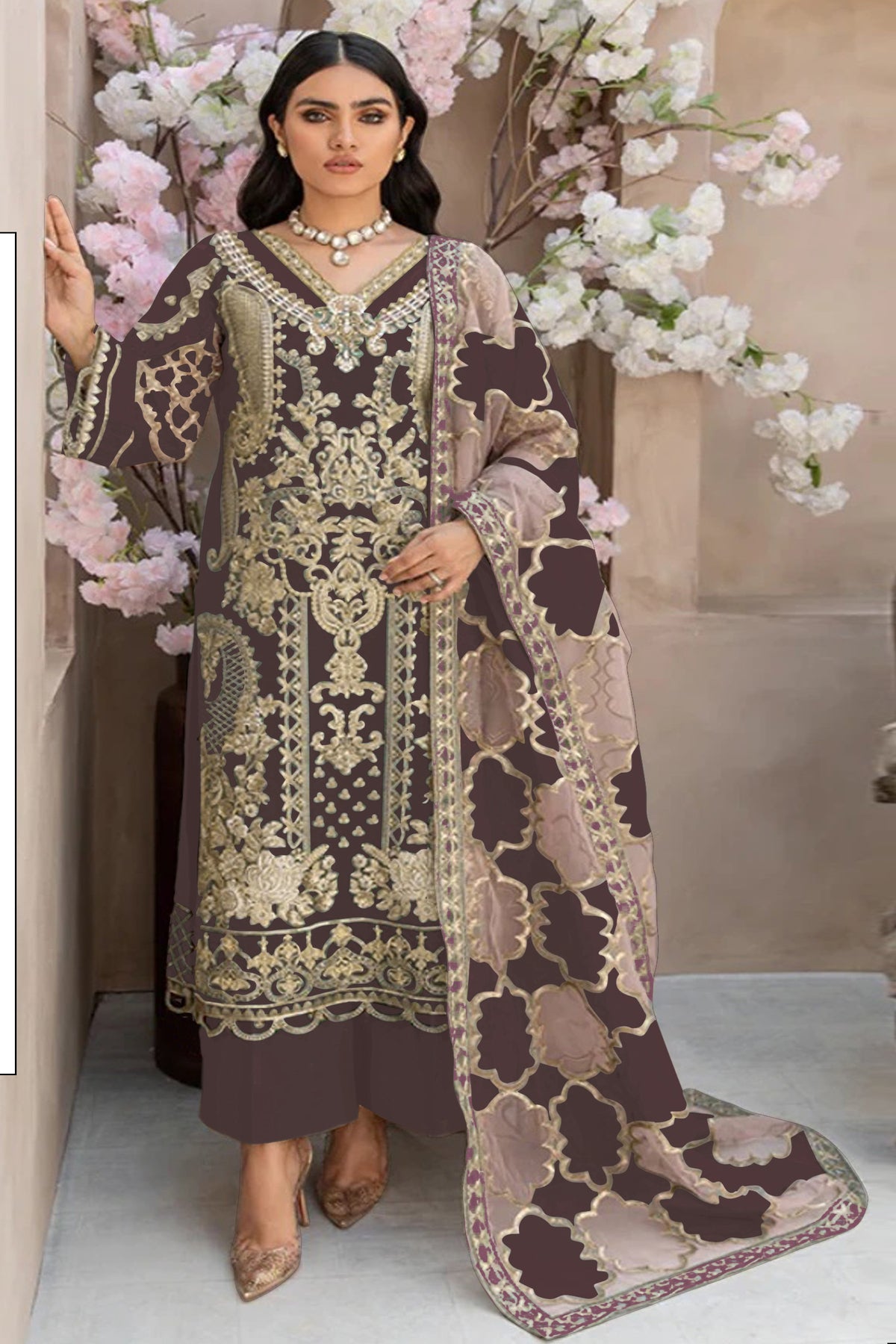 semi stitch / brown