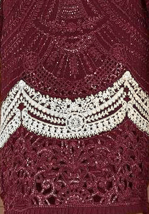 semi stitch / maroon