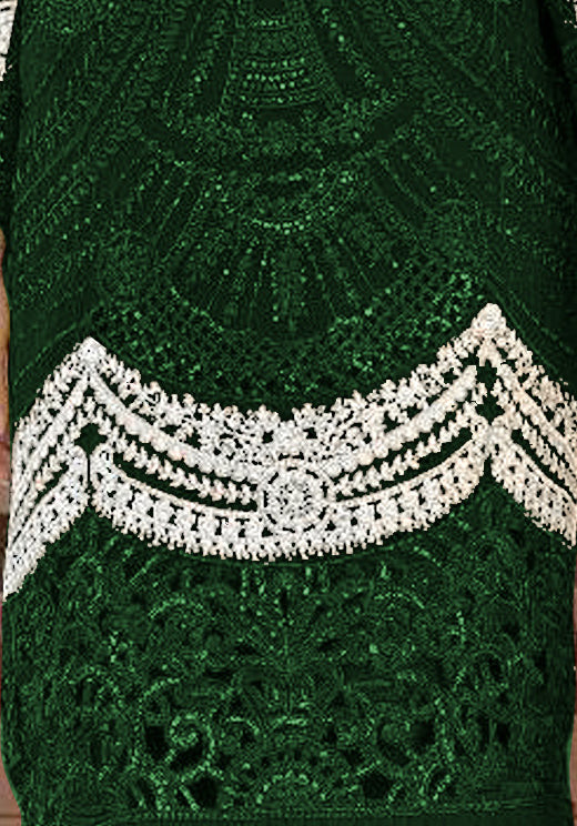 semi stitch / dark green