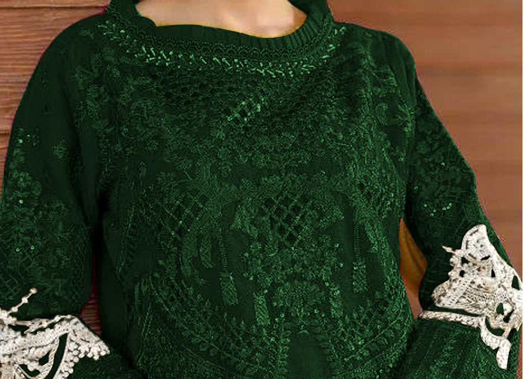 semi stitch / dark green