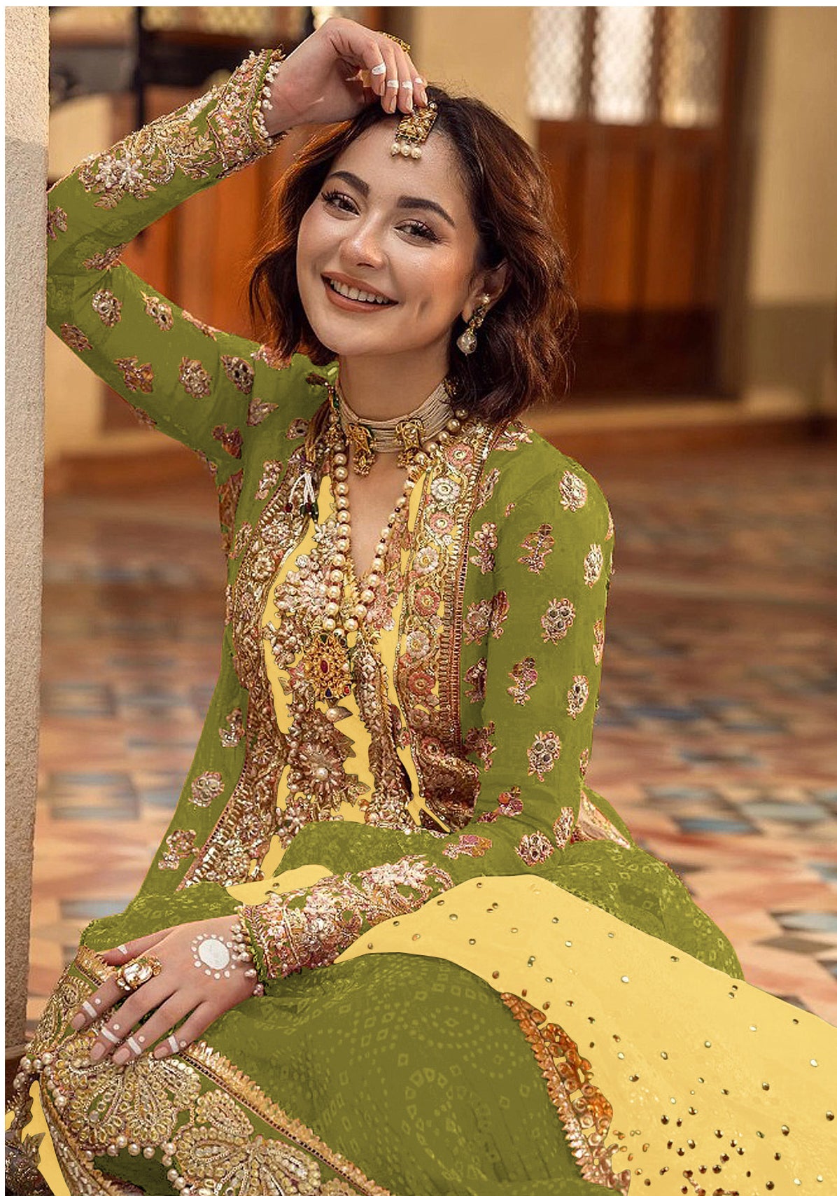 semi stitch / yellow