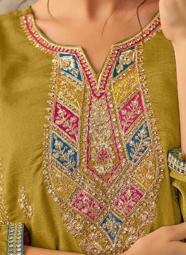 semi stitch / yellow