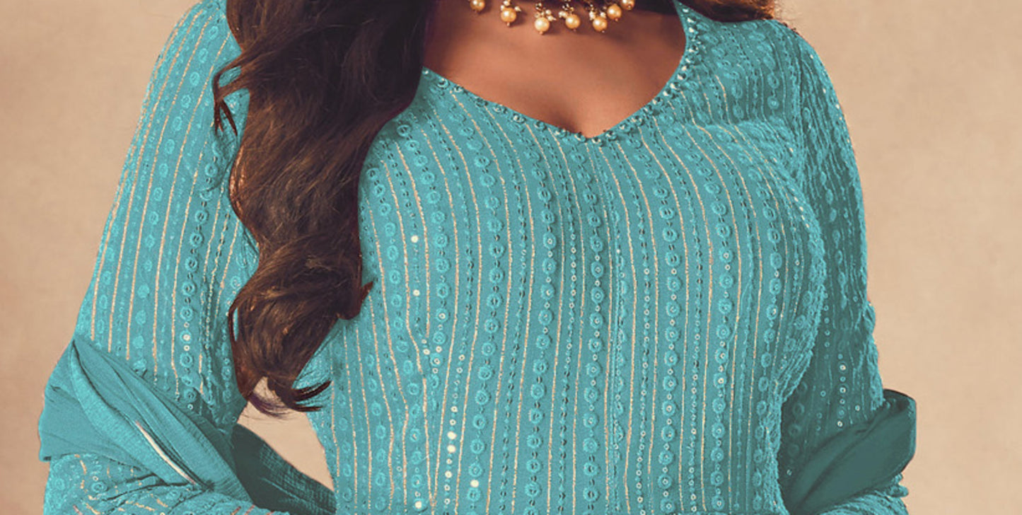 semi stitch / pedding-sky blue