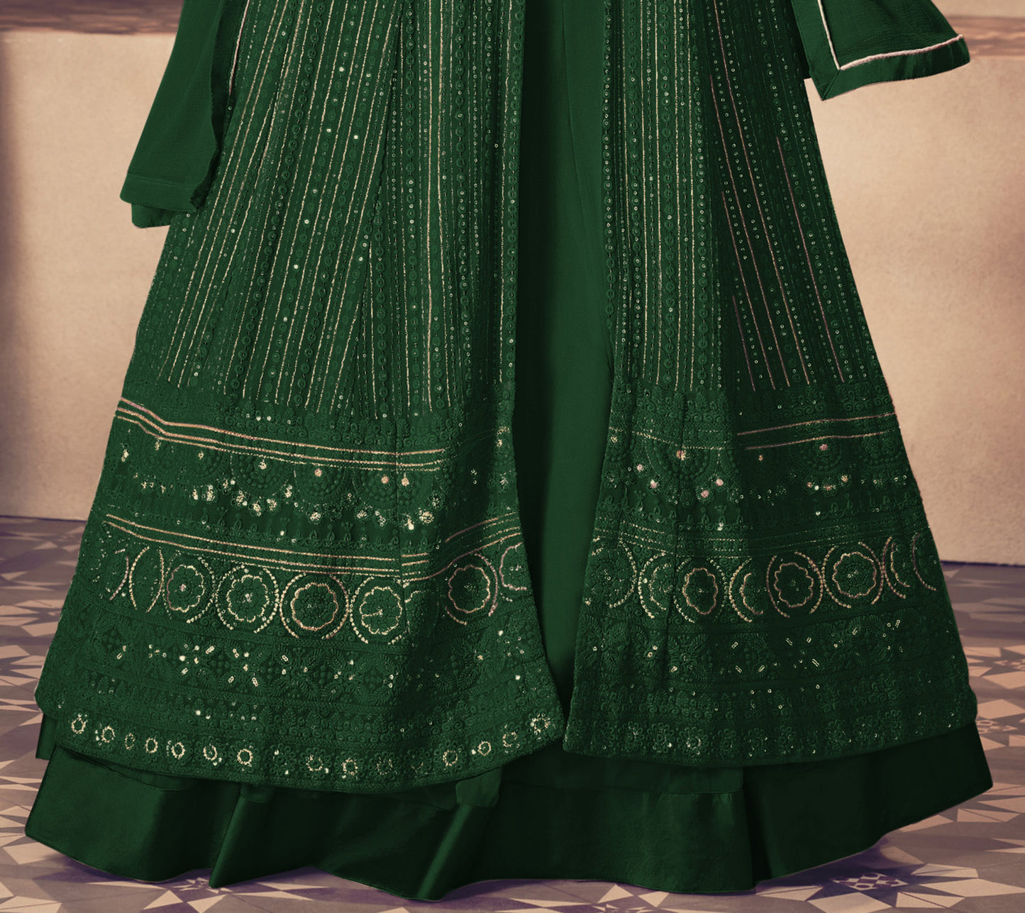semi stitch / dark green
