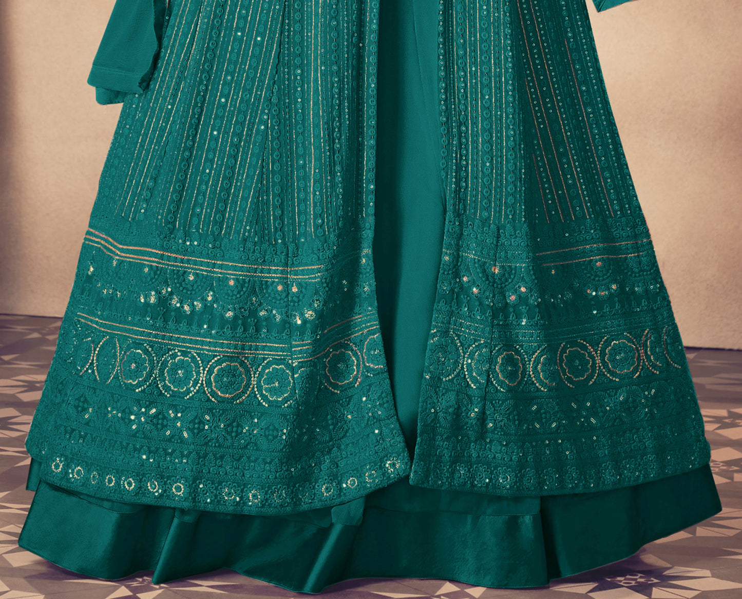 semi stitch / bottel green