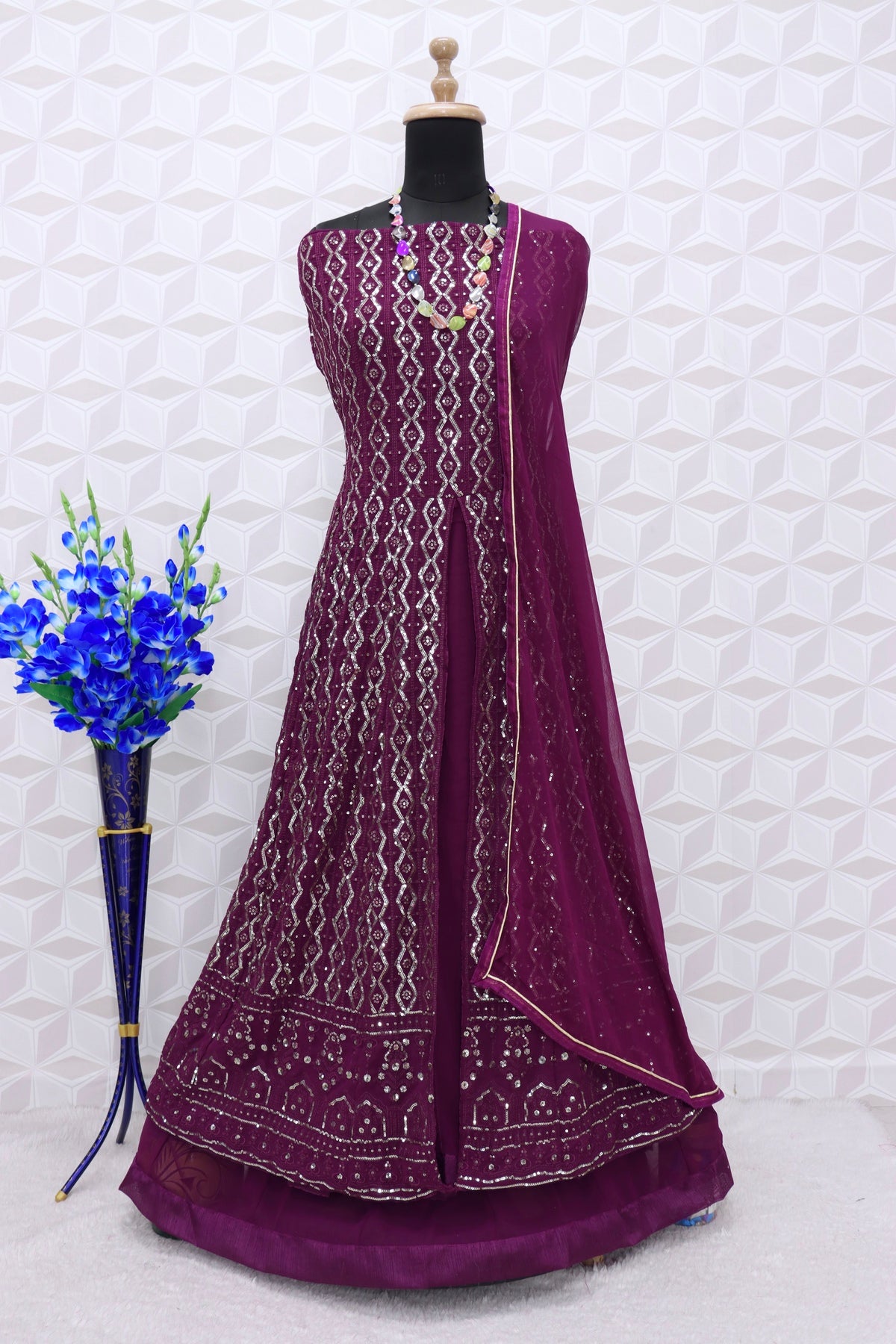 semi stitch / purple