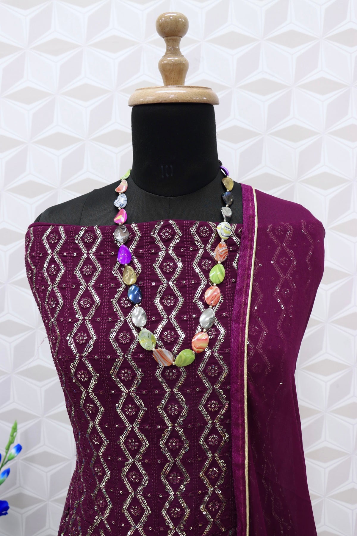 semi stitch / purple
