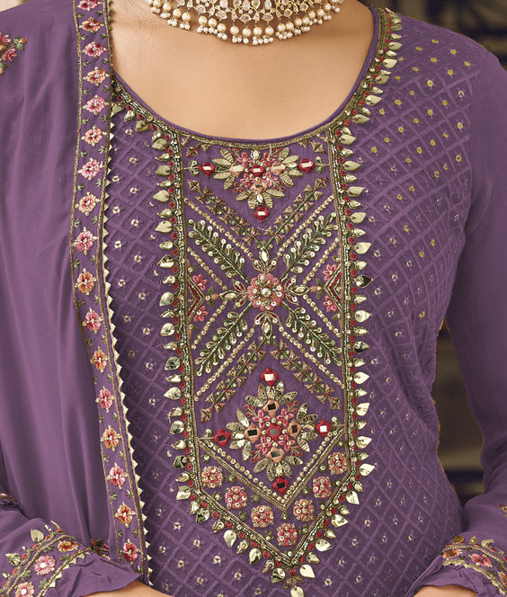 semi stitch / purple