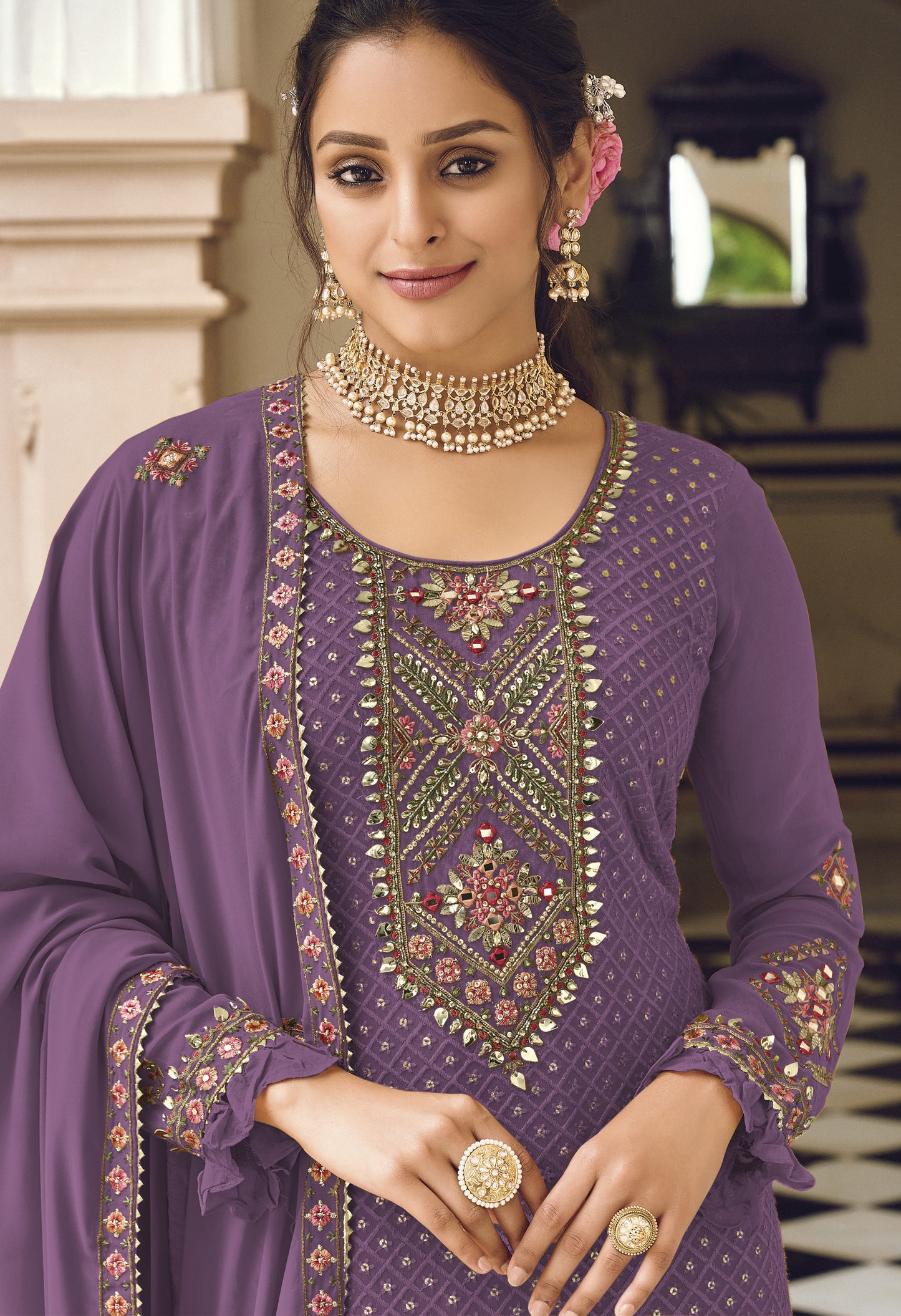 semi stitch / purple