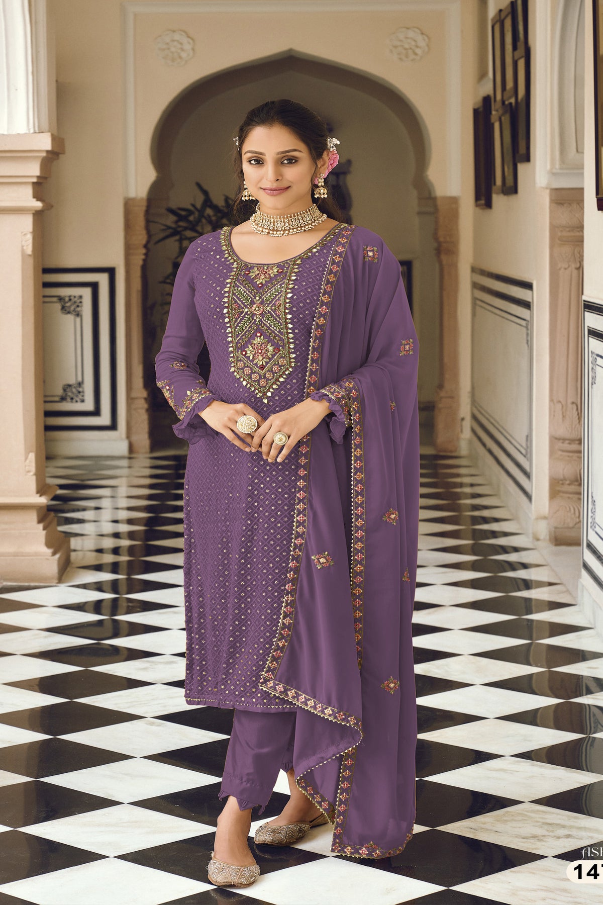 semi stitch / purple