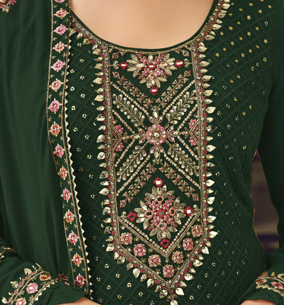 semi stitch / dark green