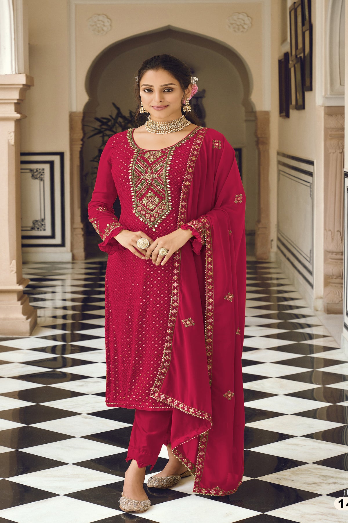 semi stitch / rani pink