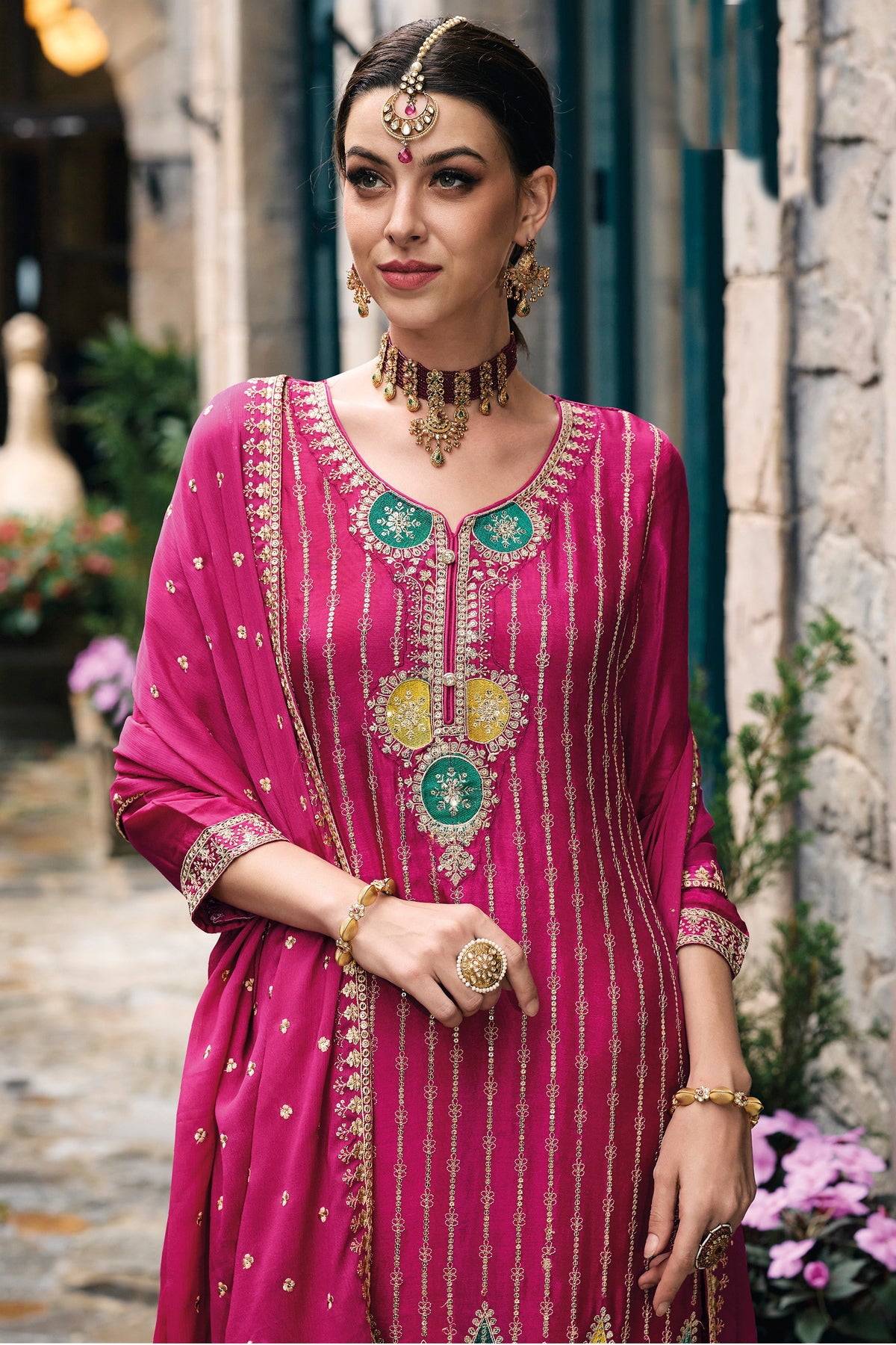 semi stitch / rani-red