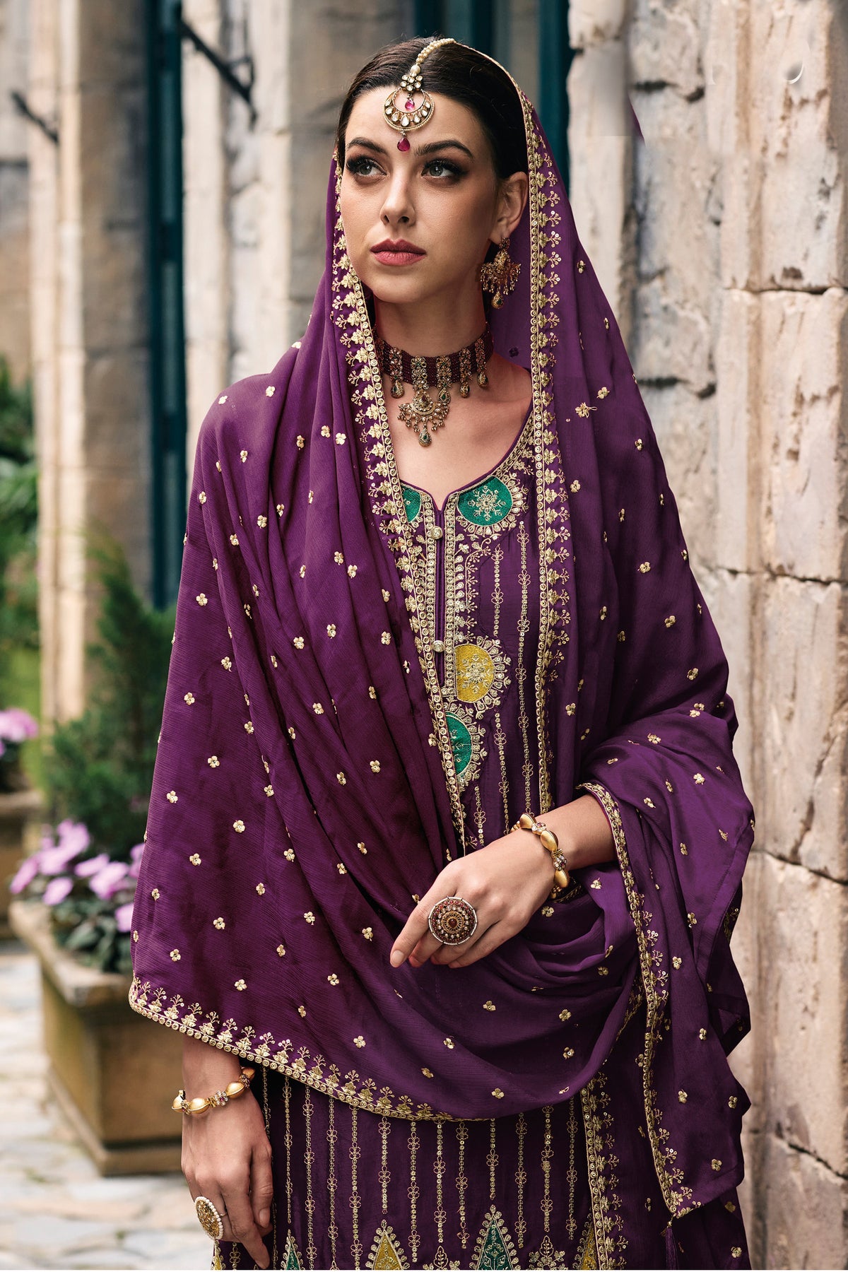 semi stitch / purple