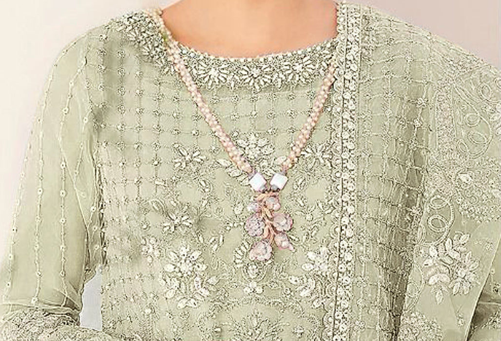 semi stitch / green