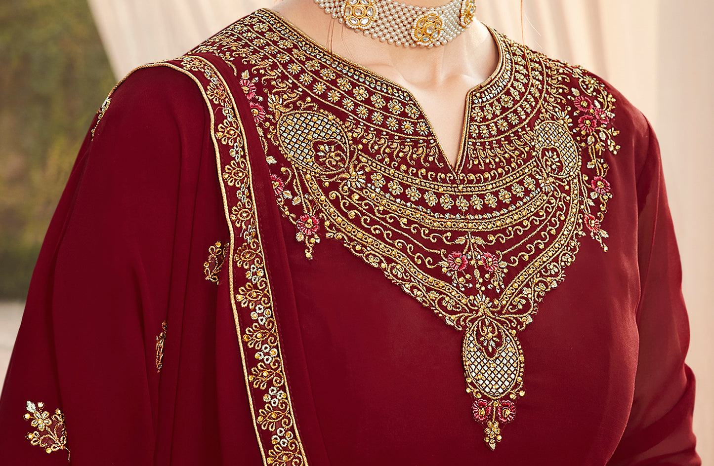 semi stitch / maroon