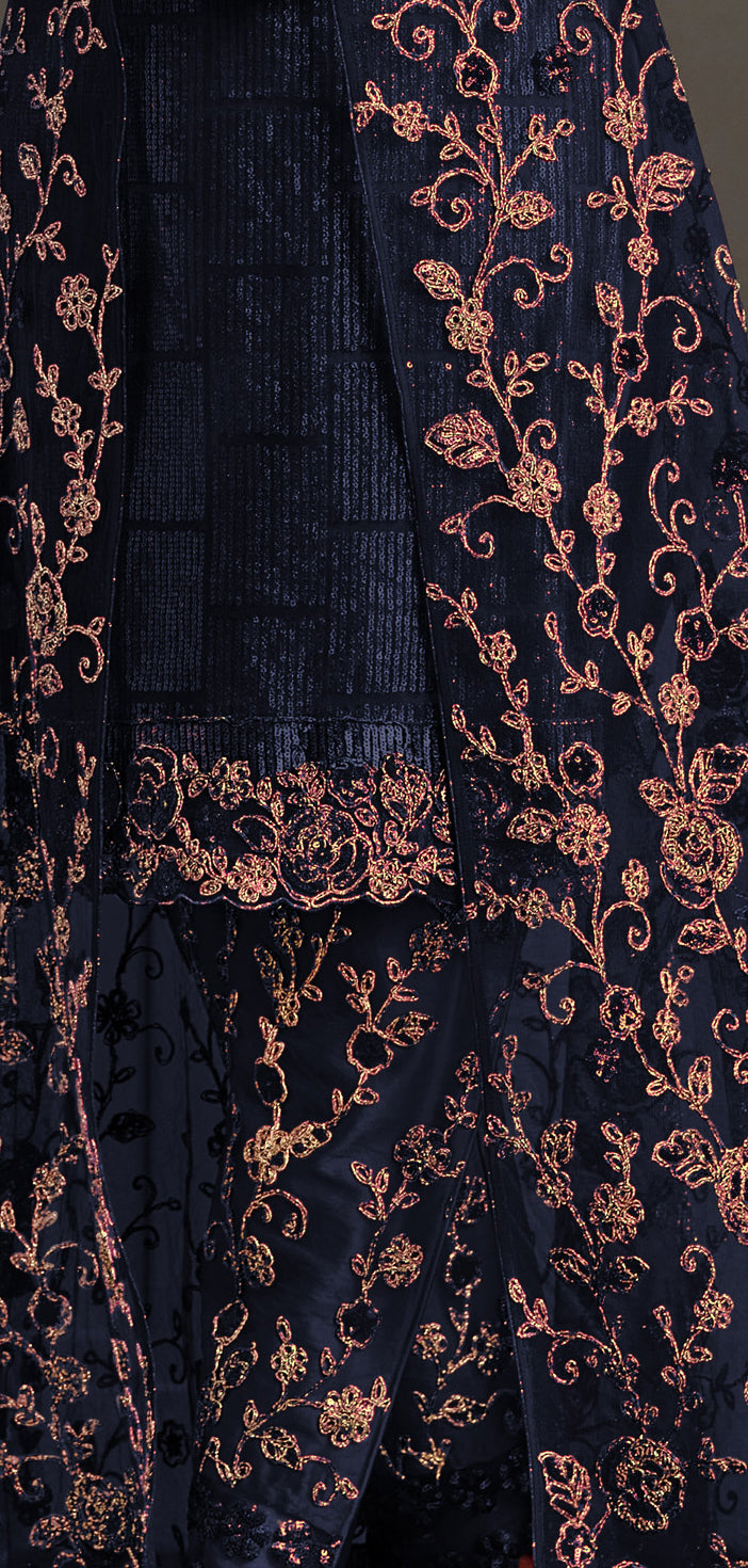 semi stitch / navy blue