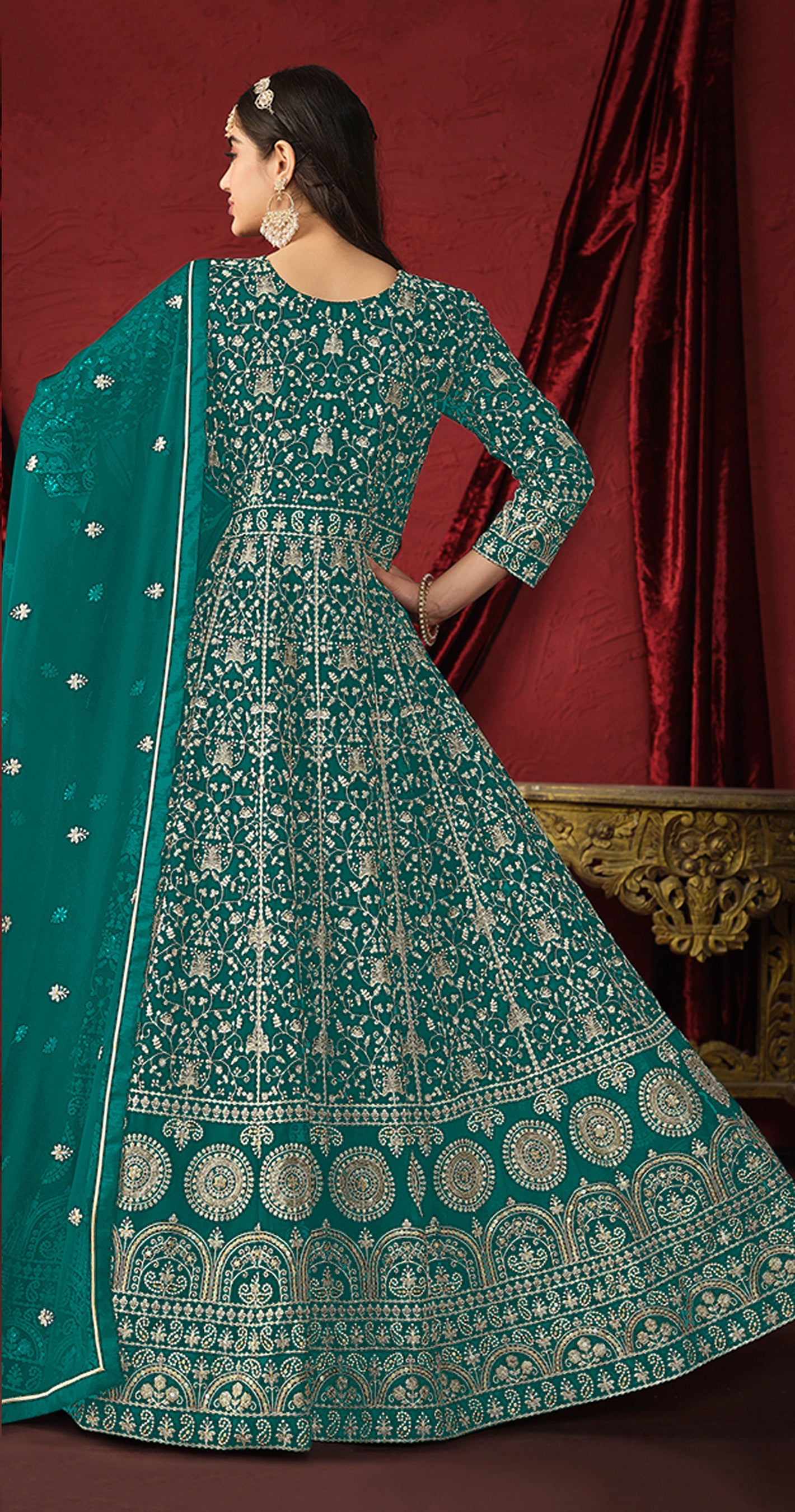 semi stitch / bottel green