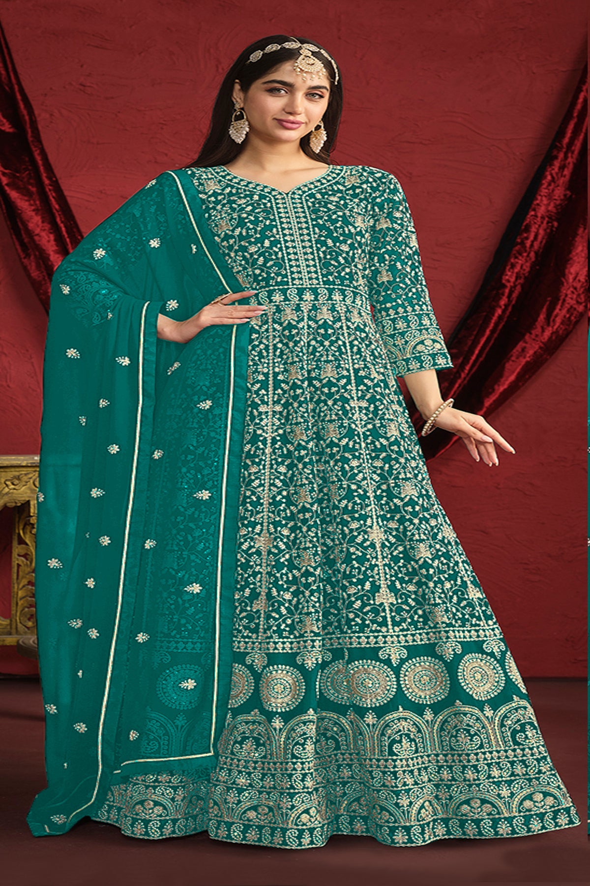 semi stitch / bottel green
