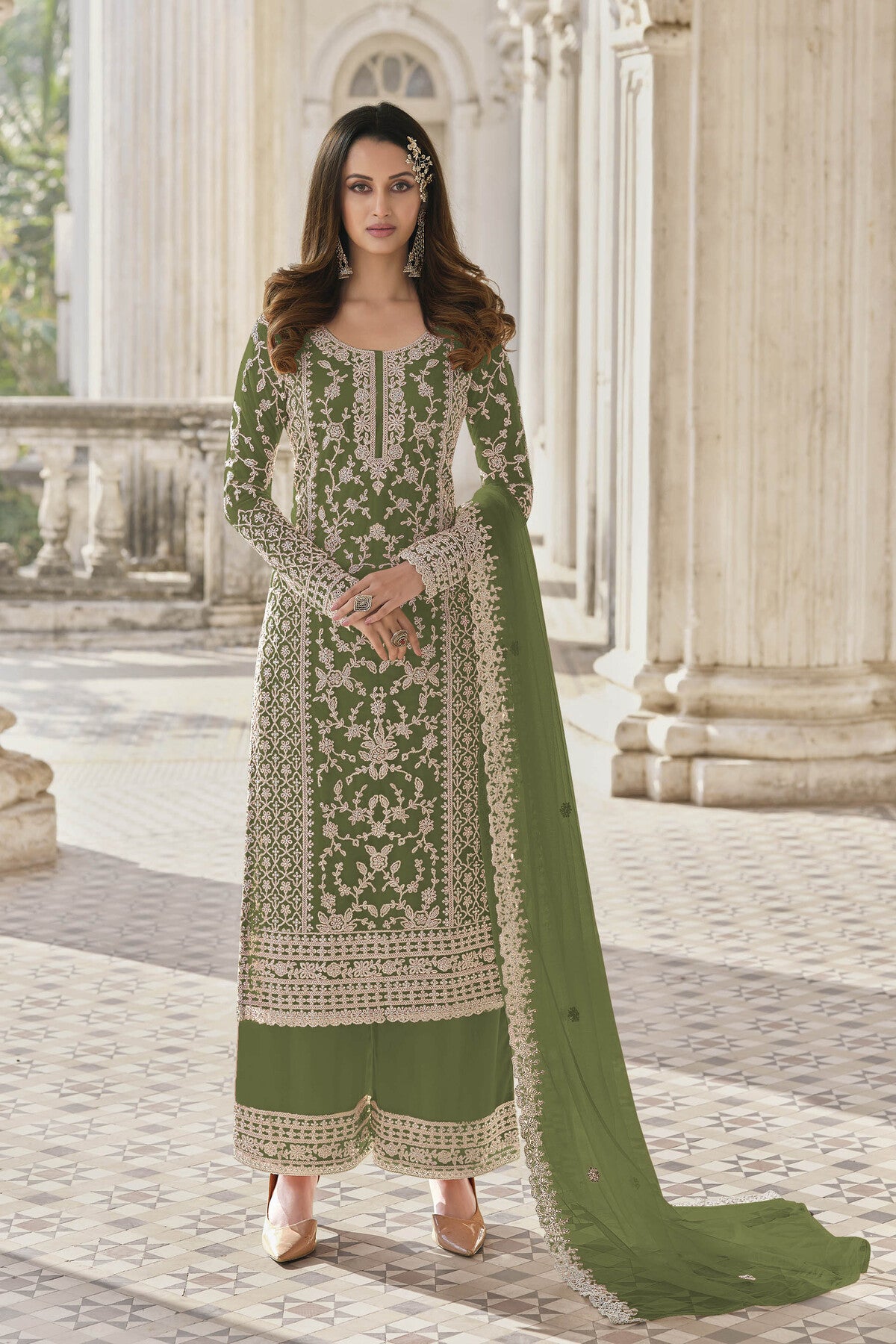 semi stitch / green
