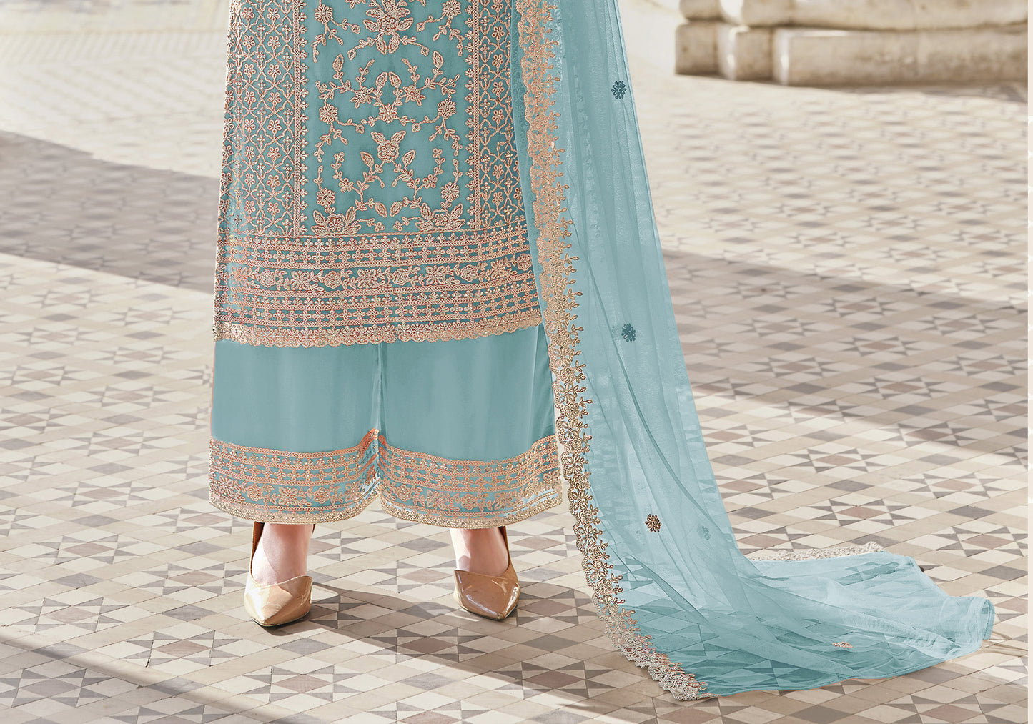 semi stitch / sky blue