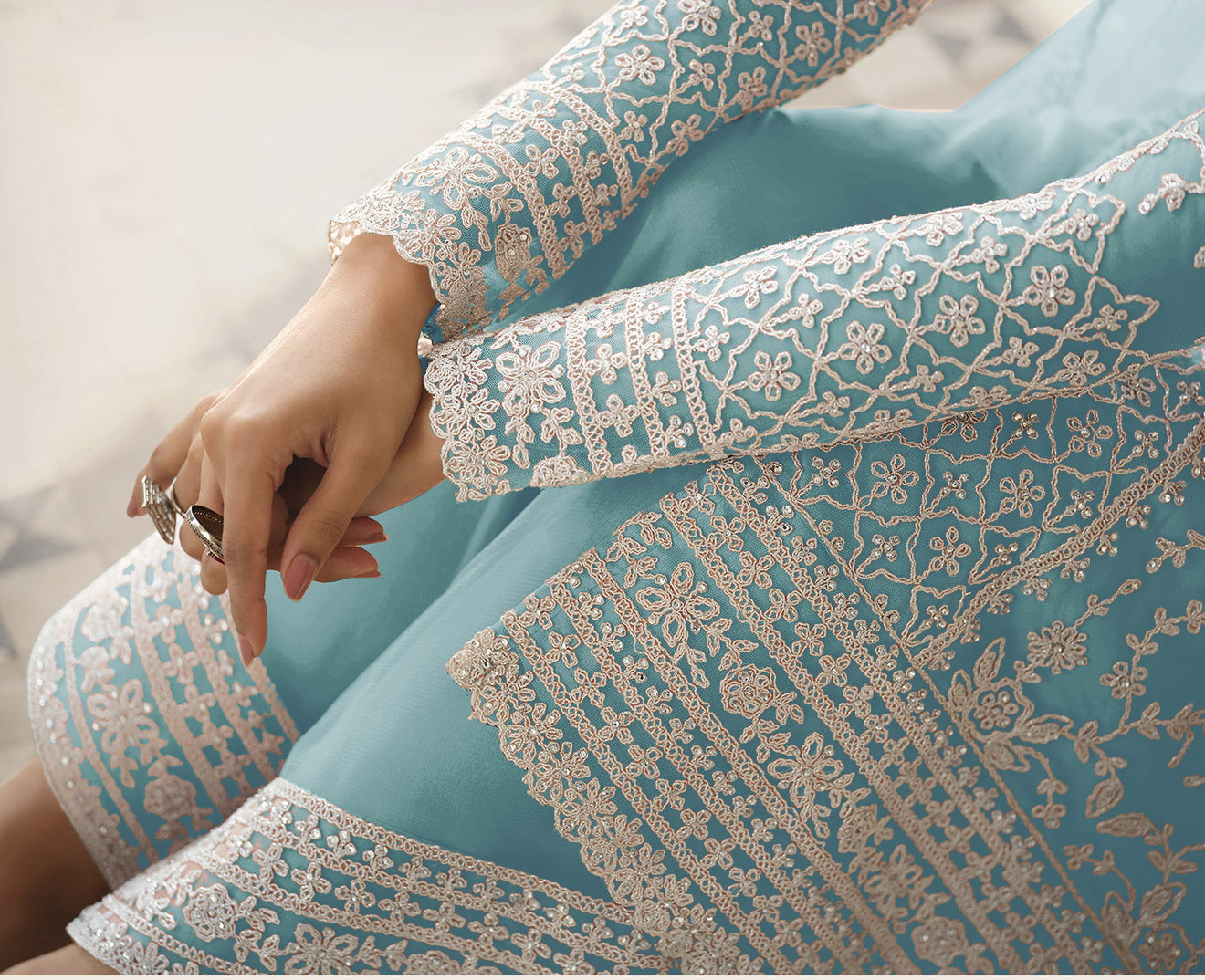 semi stitch / sky blue