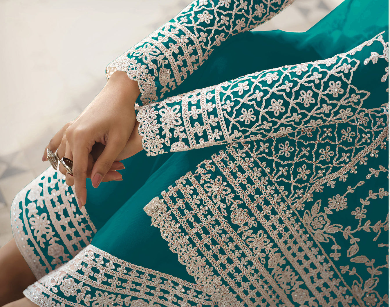 semi stitch / bottel green