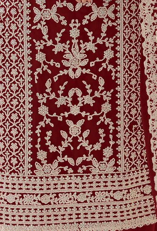 semi stitch / maroon