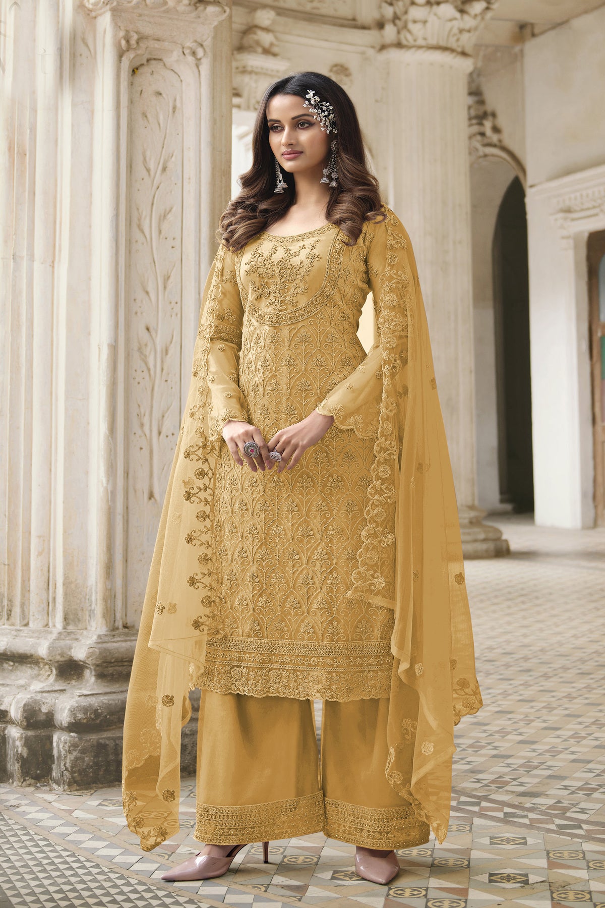 semi stitch / yellow